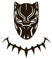 Black Panther New Movie Vinyl Sticker Decals for Car Bumper Window MacBook pro Laptop iPad iPhone (6" x 5.1", Black)