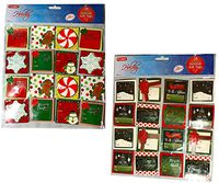 Christmas 32 Gift Tags 2"x 2" Total Pop Layer with Hot Stamping Handmade Tags