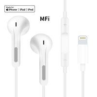 Lightning Earbuds, MFi Certified JJCALL Earbuds Earphones Noise Isolating Headphones with Mic Compatible with iPhone 11/X/XS/XS Max/8/7/iPad/iPod and More