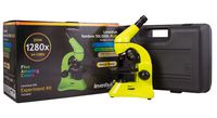 Levenhuk Rainbow 50L Plus Lime Student Microscope (64-1280x Magnification, Metal Body, Glass Optics) with Experiment Kit and Case
