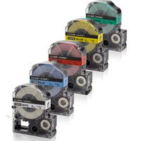 Absonic LK-3WBN LK-3LBP LK-3RBP LK-3YBW LK-3GBP Label Tape Cartridge Compatible for Epson LabelWorks LW-300 LW-400 LW-500 LW-600P LW-700 LW-900 LW-1000P Label Maker, 3/8" x 26', 9mm x 8m, 5-Pack