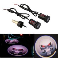 CHAMPLED for Skull Laser Projector Logo Illuminated Emblem Under Door Step Courtesy Light Lighting Symbol Sign Badge LED Glow Car Auto Performance Tuning Accessory