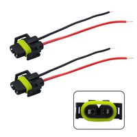 iBrightstar H11 H9 H8 Female Adapter Wiring Harness Sockets Wire For Headlights or Fog Lights