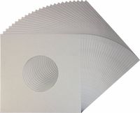 (25) 7" Heavyweight Record Jackets - Gray with Center Hole - #07JWLGHH