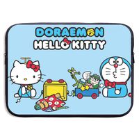 CHLING Doraemon with Hello Kitty Laptop Sleeve Bag Compatible 13-15 Inch MacBook Pro/MacBook Air/Notebook