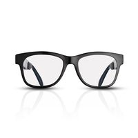 VocalSkull Alien 5 Bone Conduction Glasses Polarized Sunglasses Headphones Headset Music Stereo Hearing Aid for Sports Running Cycling Hiking IOS Android Matted Black Frame (Anti Blue Ray)