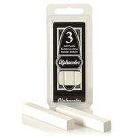 Quartet Alphacolor Round Soft Pastels, White, 3 Pastels per Pack (105W)