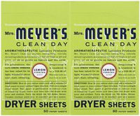 Mrs Meyer's Clean Day Dryer Sheet, 80 Count