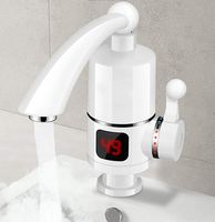 JXWWN 220V Tankless Electric Hot Water Heater Faucet,Plastic Material,Kitchen Fast Heating Tap Water Faucet with LED Digital Display,A