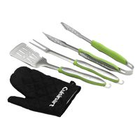 Cuisinart CGS-134G Grilling Tool Set with Grill Glove, Green and Stainless (3-Piece)