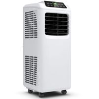 COSTWAY 10000 BTU Portable Air Conditioner with Remote Control, Energy Efficient for Rooms Up to 400 Sq. Ft, Cooling, Dehumidifying, Fanning, Sleeping Mode, Time Settings, Water Full Indication