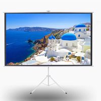 Coolux 100" 16:9 Portable Indoor Outdoor Projector Screen Foldable Stand Tripod