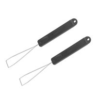 SING F LTD 2 Pcs Computer Steel Wire Mechanical Keyboard Key Replace Puller Black Stainless Steel Keycaps Removal Tool