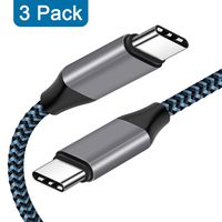 USB C to USB C Cable, Amoner 3Pack 3FT 6FT 10FT Type C Fast Charging Cord Durable Nylon Braided for USB Type-C Devices Including Samsung Galaxy Note 8/9 S10/S9+, Google Pixel and More