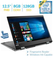 Lenovo Yoga 720 12.5'' 2-in-1 Touchscreen FHD IPS (1920 x 1080) Laptop PC, Intel Core i5-7200U, 8GB DDR4, 128GB SSD, USB Type-C, Bluetooth, Fingerprint Reader, Built for Windows Ink, Windows 10