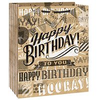Kraft Paper Happy Birthday Gift Bag