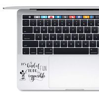 Mickey Mouse Disney Quote Vinyl Decal Sticker for Laptop MacBook trackpad It's Kind of Fun to do The Imposible