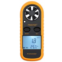Proster Anemometers Handheld Wind Speed Meter Portable Wind Gauges Air Flow Thermometer with LCD Backlight for Windsurfing Kiteflying Sailing Surfing Fishing