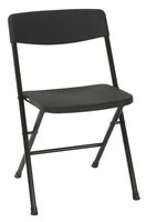 Cosco Resin Folding Chair with Molded Seat and Back, 4 Pack, Black
