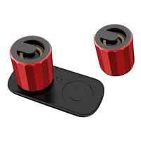 Bluetooth Speakers, Mini Wireless with Built-in Microphone, INHOTIKY Stereo Speakers Set with HD Sound Long Lasting for Indoor, Outdoor, Travel (2 Pack, Red)