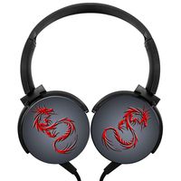Wired Stereo Headphone Red Dragon Noise Cancelling Over Ear Headphones with Microphone Portable Headset Earphone Earpiece