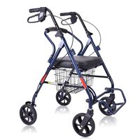 Folding Roller Walker with Lockable Brake Travel Frame for The Elderly Shopping Traveler Pedal Walker Shopping Cart Walking Stick Stool Wheelchair