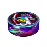 Skin Decal Vinyl Wrap for Amazon Echo Dot 2 stickers skins cover (2nd generation) / Unicorn Rainbows Space