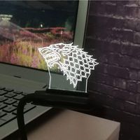 Mini USB Port Light White Color Flexible Reading lamp for Laptop Notebook Portable 3D Visual LED Night Light Game of Thrones A Song of Ice and Fire Sleep Lamp