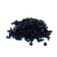 Small Screw, BLUELEC Antique Style AntiOxidative Finish Wood Screws for Fastening Plank, Plastic Materials or Resin Plywood, 45° Flat Head, Phillips Drive, 100pcs, 1/4 inch(2.5×6mm,1/4", Black)