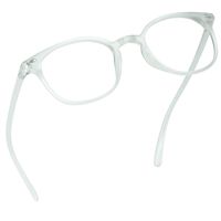 LifeArt Stylish Blue Light Blocking Computer Reading Glasses,Transparent Lens,Reduce Headache&Eyestrain for Women/Men (Topeka, 0.75Magnification)