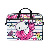VALLER Laptop Bag, Beautiful Unicorn Girl Shoulder Messenger Bag 15 Inch Laptop Case Computer Carrying Case Business Briefcase for Women Men