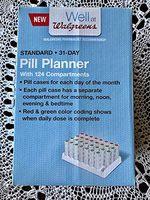 31 Day Pill Planner with 124 Compartments