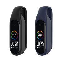 MiPhee 2-Pack Clip Hoder for Mi Band 4/3 Replacement Accessory, Black+Midnight Blue
