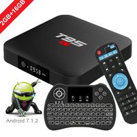 WISEWO Android 7.1.2 TV Box, 2GB/16GB Quad Core Processor Support 4K 3D Smart Android Boxes Media Player with Mini Wireless Keyboard (Backlit)