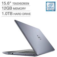 2018 Dell Inspiron 15 5000 15.6-inch Touchscreen Full HD 1080p Premium Laptop, Intel Quad Core i5-8250U Processor, 12GB RAM, 1TB Hard Drive, DVD-RW, Backlit Keyboard, Bluetooth, Blue