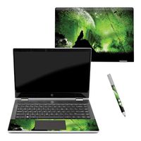 MightySkins Skin Compatible with HP Pavilion x360 14" (2018) - Howling Wolf | Protective, Durable, and Unique Vinyl Decal wrap Cover | Easy to Apply, Remove, and Change Styles | Made in The USA