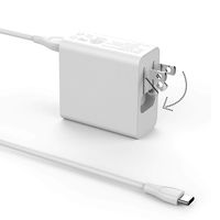 USB C Charger, LAP POW Portable Wall Charger with USB C to USB C Cable for Asus Chromebook Flip C213 C213S C213SA C302 C302C C302CA T303U T303UA Transformer 3 Pro 45W USB C Laptop AC Adapter