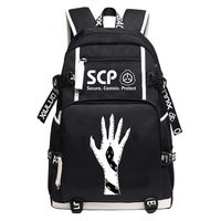 TPS SCP Foundation Women Back Pack Cartoon Bookbag Canvas School Bags Travel Bagpack USB Laptop Backpack (7)