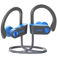 Running Headphones, Radio Bluetooth Headphones, Wireless Sports Earbuds Waterproof IPX7 with Microphone for Running Workout, Noise Cancelling Headset for Cellphone, Blue