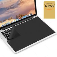 SZFIXEZ Microfiber Cleaning Cloth Large Size for Camera Lens Desktop Laptop Monitor Tablet TV Screen Wiping Microfiber Cloths in Black with Glasses Cloth (13 Inches Pack of 6)