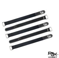 RJXHOBBY Kevlar Battery Strap w/Kevlar Stitching, Rubber Grip and Metal Buckle 20x200mm 5Pcs