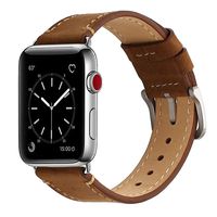 Mkeke Compatible with Apple Watch Band 42mm 44mm Mkeke Genuine Leather iWatch Bands Coffee