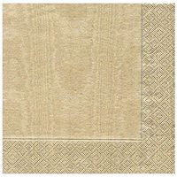 Caspari Moiré Paper Dinner Napkins in Gold - Four Packs of 20
