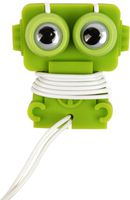 Kikkerland US18-G Robo Buddy Ear Buds and Cord Wrap - Wired Headsets - Retail Packaging - Green