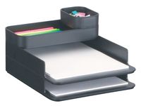 Safco Products 3285BL Stacking Plastic Desktop Sorter Set, Black