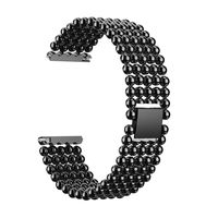 TeaBoy Compatible with Fitbit Versa Band/Versa 2 Bands Solid Stainless Steel Versa 2 Special Edition Bands Metal Bead Strap Bracelet Wristbands Replacement Compatible with Fitbit Versa Lite/Versa 2