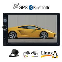 EinCar 7 inch HD Touch Screen Car MP5 Player Bluetooth IN dash Remote Control Double Din Car Stereo Radio 2 Din FM/AM USB/SD/AUX 1080P Auto Video Audio + Free Wireless Backup Reversing Camera