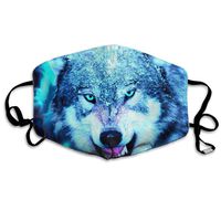 Cool Wolf Dust Mask,Washable and Reusable Cleaning Gardening Outdoor Activities Warm Windproof Mask