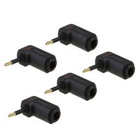 Right Angle Toslink Adapter,CableCreation [5-Pack] Toslink Female to 3.5MM Mini Toslink Male Adapter for Chromecast Audio,iMac,Mac Pro&More,Black