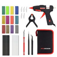 Mini Glue Gun Kit, 30W Hot Melt Glue Gun with 70 Pcs Colorful Glue Sticks, Spring Clamp, Hobby Knife, Tweezers, Bag for DIY Hobbyists,Crafters, Fabric,Glass,Crafting,Wood,Plastic,Ceramics